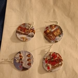 Hand made Christmas earrings